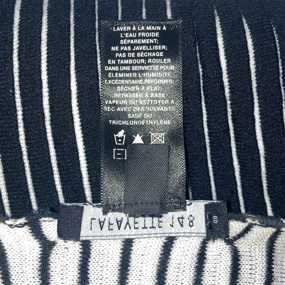 Lafayette 148 New York Ladies Long Line Draped Flyaway Black and White… - Picture 7 of 15
